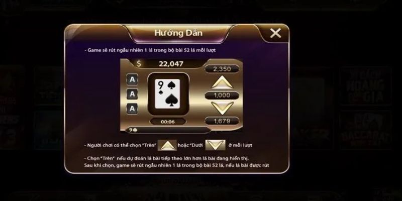 Luật chơi mini game trên dưới