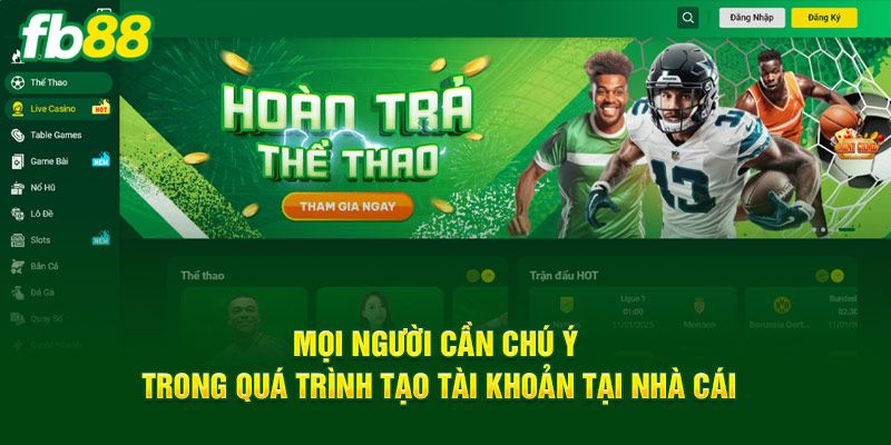 Điều khoản đăng ký FB88