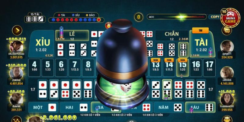 Các cửa đặt cược trong game Sicbo